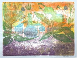 Jenni Sundqvist, Kevät, puupiirros 30x40cm